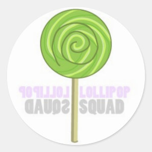 Green Lollipop Classic Round Sticker