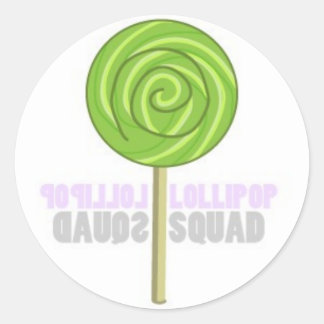 Green Lollipop Classic Round Sticker