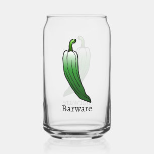 Green Long Sweet Pepper Can Glass