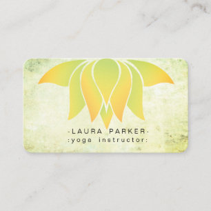 Green Lotus Flower Nature Yoga Meditation Business Card