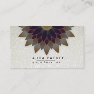 Green Lotus Flower Yoga Master Meditation Holistic Business Card