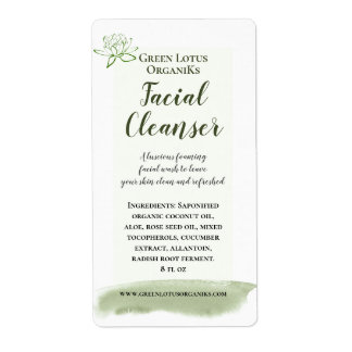 Green Lotus Skincare Packaging Product Label