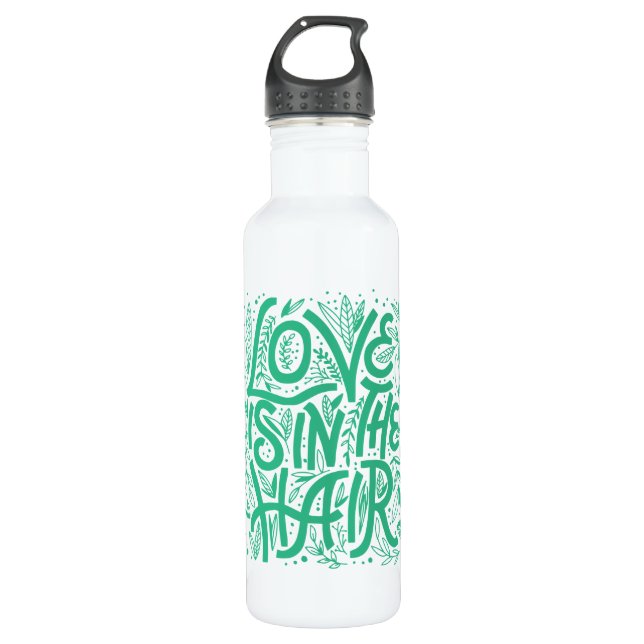 Green Love Is In The Hair 710 Ml Water Bottle (Front)