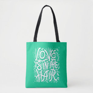 Green Love Is In The Hair Tote Bag