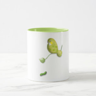 Green lovebird mug by ORDesigns.