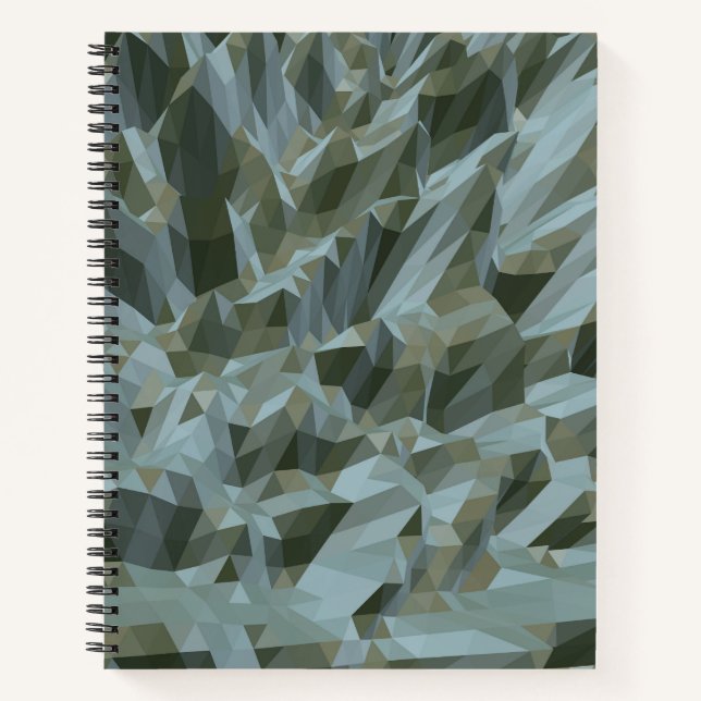 Green Low-Poly Bullet Journal / Lined Notebook (Front)