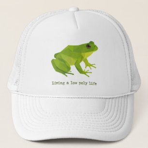 Green Low Poly Life Frog Trucker Hat