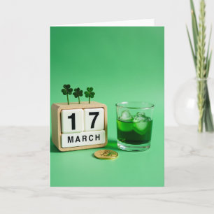 Green Luck Faux Gold Coin Card