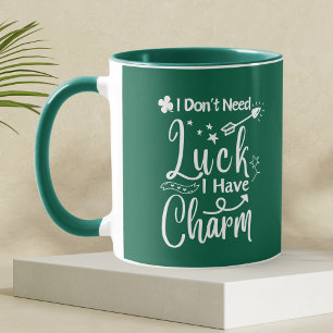 Green Luck Four Leaf Clover St Patrick Day Funny Mug