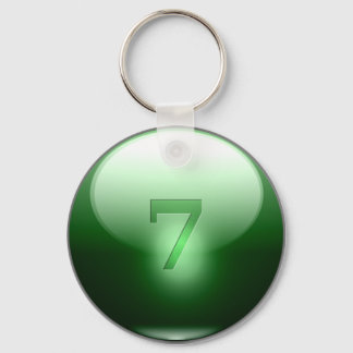 Green Lucky 7 Key Ring