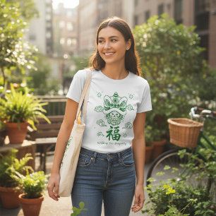 Green Lucky Cat St. Patrick’s Day Art T-Shirt