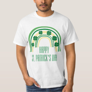 Green lucky Shamrock horseshoe St. Patrick's Day  T-Shirt