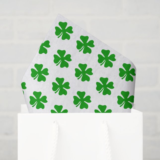 Green lucky shamrock St Patrick's Day tissue paper (Gift Bag)