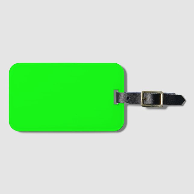 Green Luggage Tag (Front Horizontal)