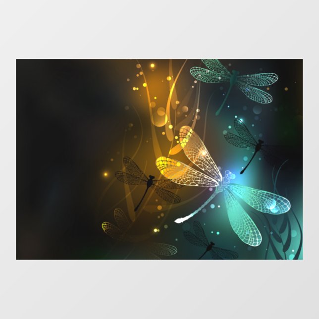 Green luminous dragonfly flight (Sheet)