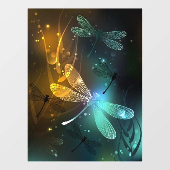Green luminous dragonfly flight (Sheet)