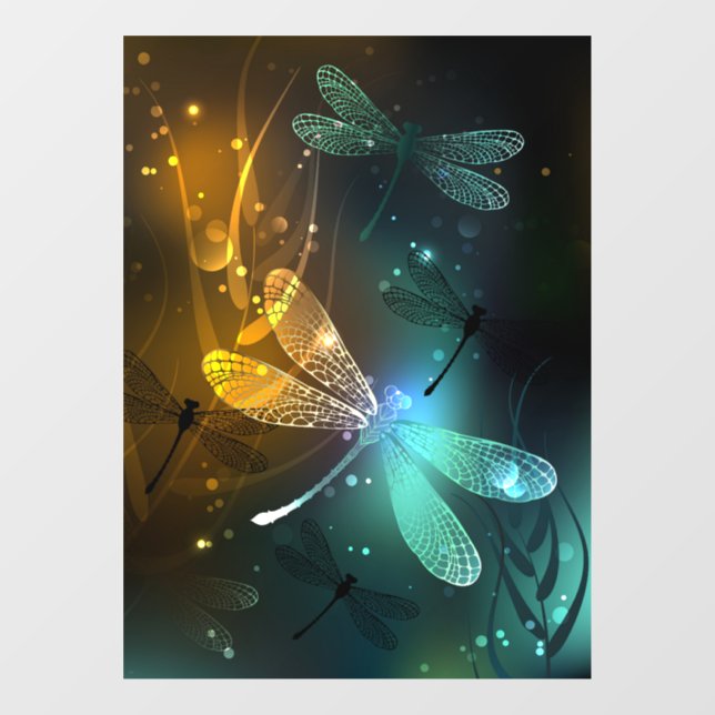 Green luminous dragonfly flight (Sheet)