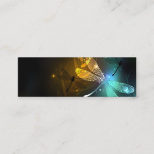 Green luminous dragonfly flight calling card