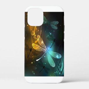 Green luminous dragonfly flight iPhone 12 mini case