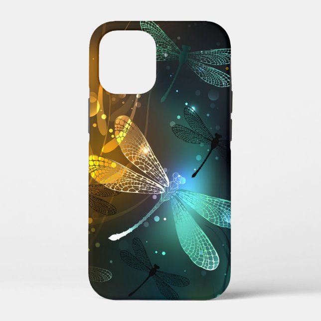 Green luminous dragonfly flight Case-Mate iPhone case (Back)