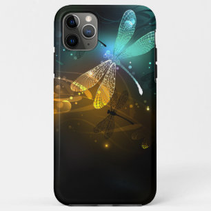 Green luminous dragonfly flight iPhone 11 pro max case