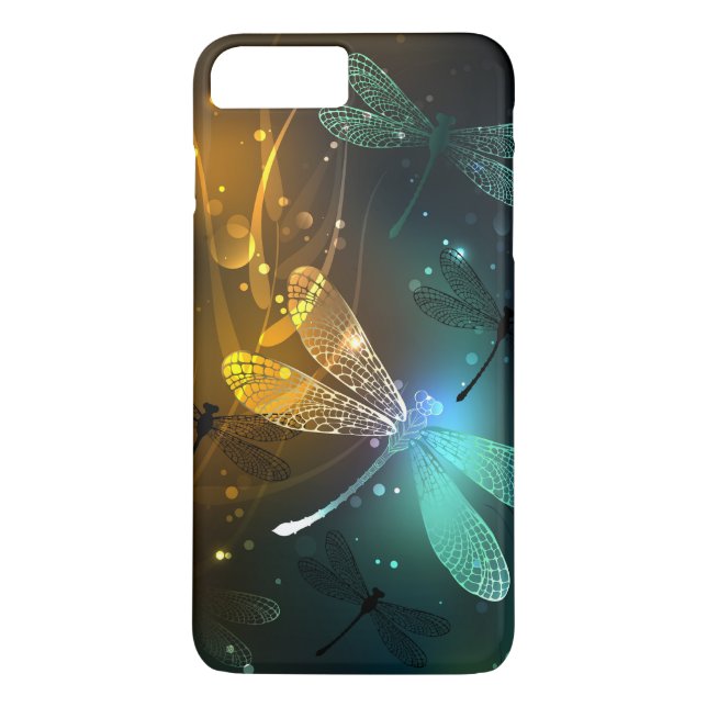 Green luminous dragonfly flight Case-Mate iPhone case (Back)