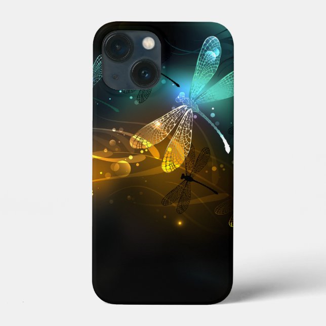 Green luminous dragonfly flight Case-Mate iPhone case (Back)