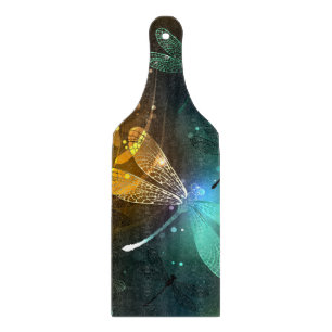 Green luminous dragonfly flight cutting board