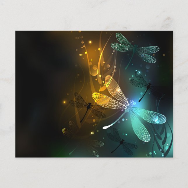 Green luminous dragonfly flight flyer (Front)