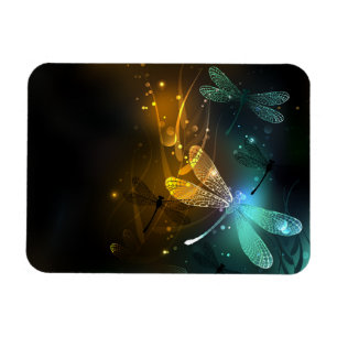 Green luminous dragonfly flight magnet