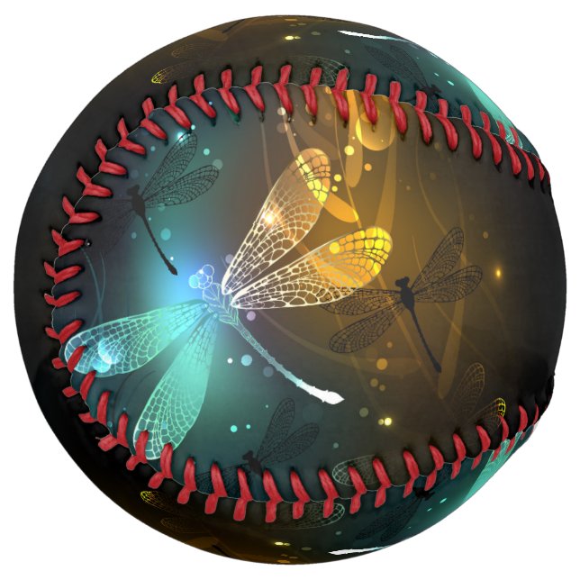 Green luminous dragonfly flight softball (Front Left)