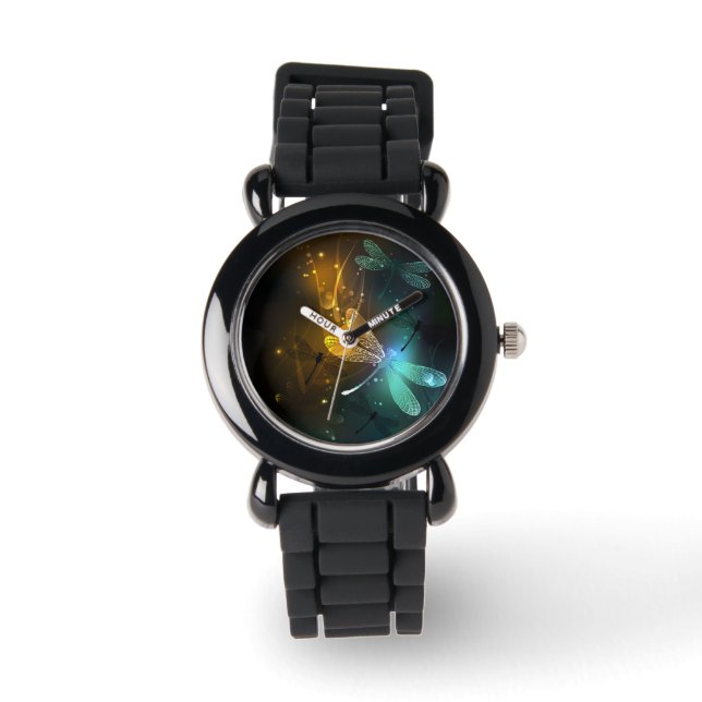 Green luminous dragonfly flight watch (Front)