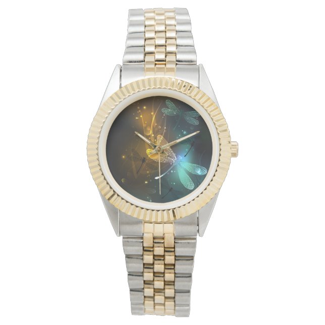 Green luminous dragonfly flight watch (Front)