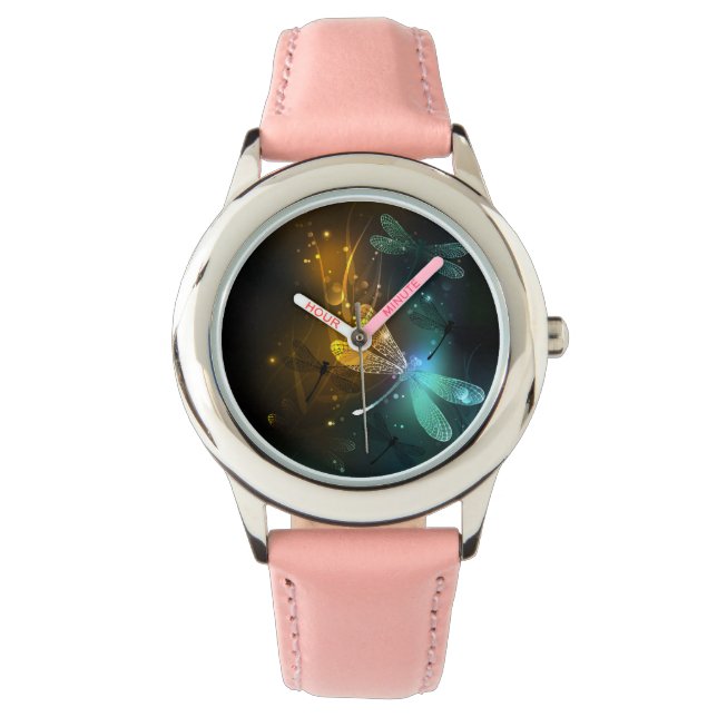 Green luminous dragonfly flight watch (Front)