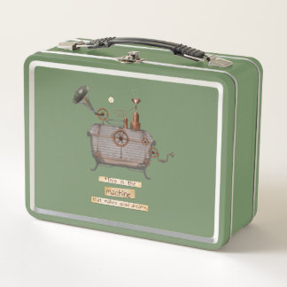 Green lunch box- The good dreams machine Metal Lunch Box