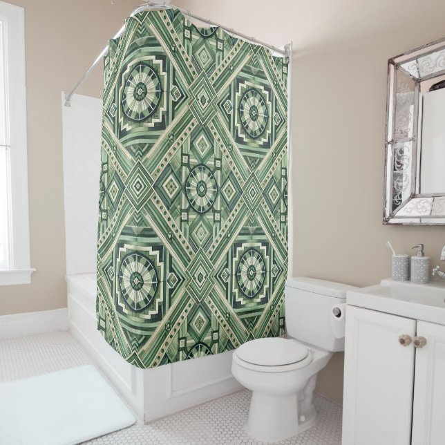 Green Machine Shower Curtain (In Situ)