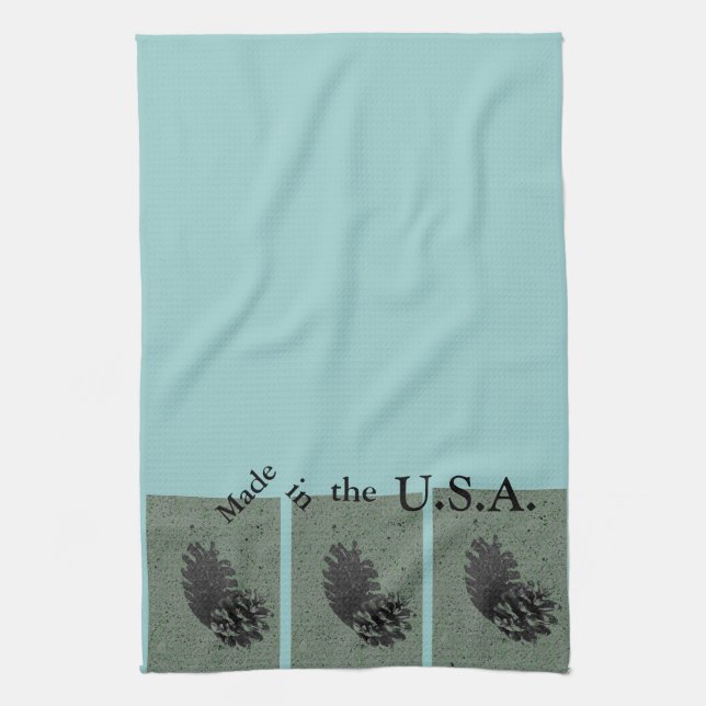 Green & Made in the USA Tea Towel (Vertical)
