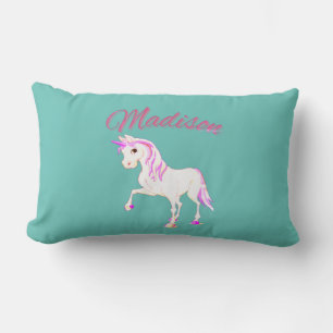 Green "Madison Personalised Name Lumbar Pillow