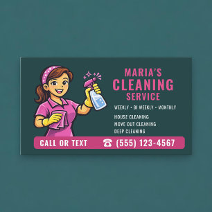 Green Maid House Cleaning Service Business Card