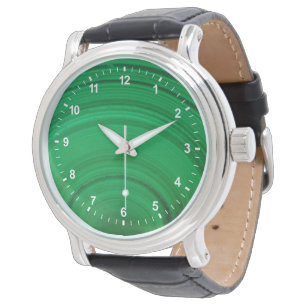 Green Malachite Close-Up Watch