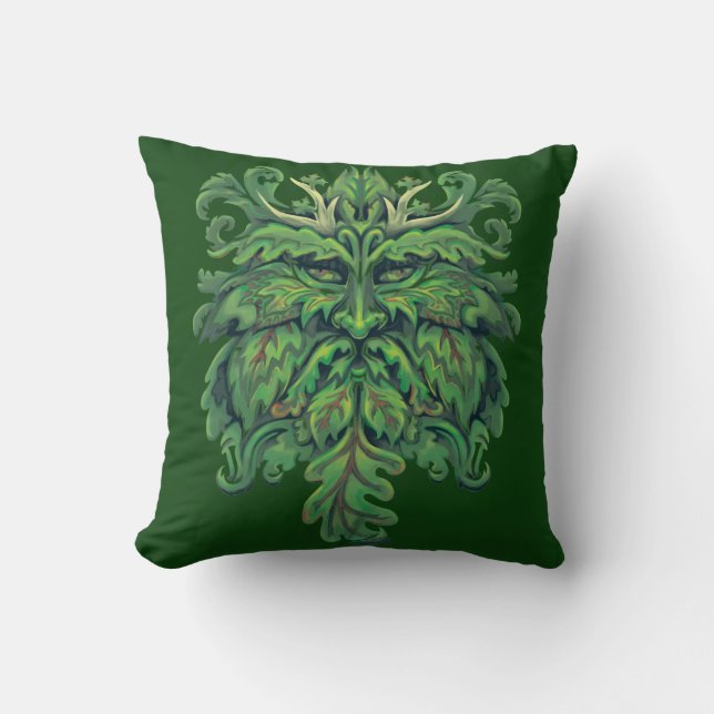 Green Man Cushion (Front)
