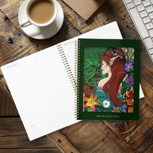 Green Man Elf Fantasy Floral Planner