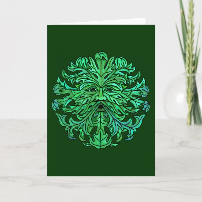Green Man Gaze Card (Front)