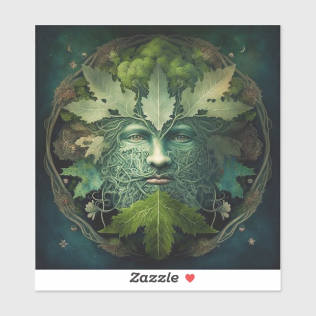 Green Man Mandala Fantasy Art (Sheet)