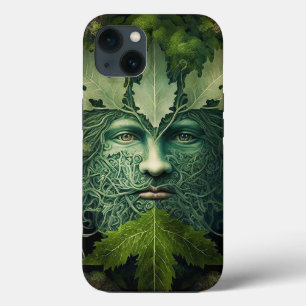Green Man Mandala Fantasy Art iPhone 13 Case