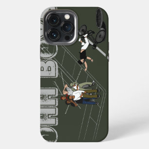 green Man on Bike Hits Manhole OHH BOYS Crack Up iPhone 13 Pro Max Case