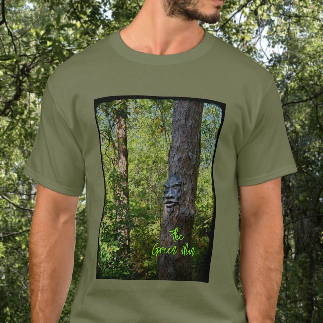 Green Man Pagan Mythology Forest Photographic T-Shirt (Creator Uploaded)