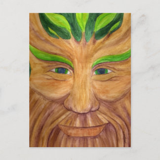 Green Man Postcard