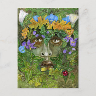 Green man postcard