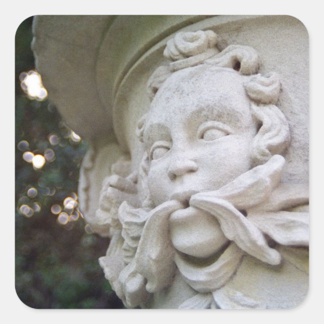 Green Man Square Sticker (Front)